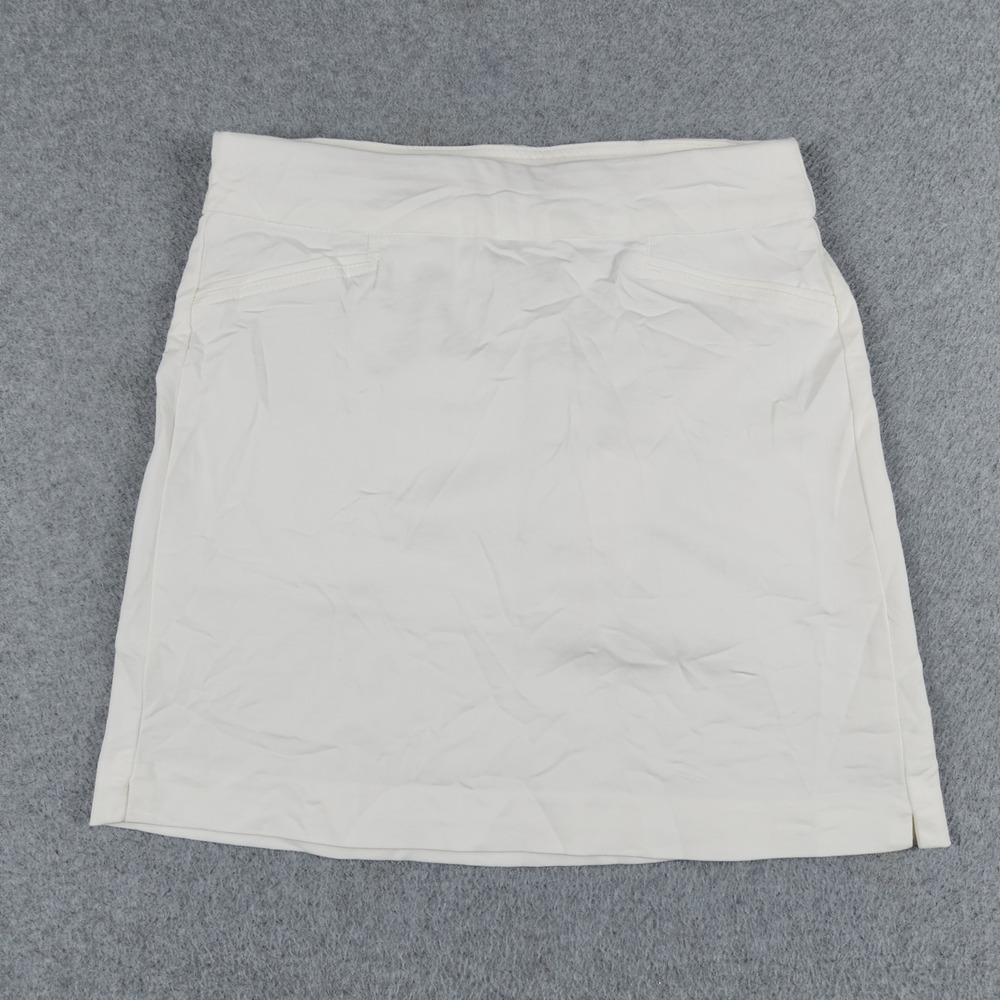 Croft & Barrow The Effortless Skort Womens 4 White Cotton Stretch High Waisted
